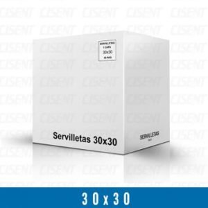Tovallo 30x30 1 Capa Blanc 48 Paquets  100 Unitats